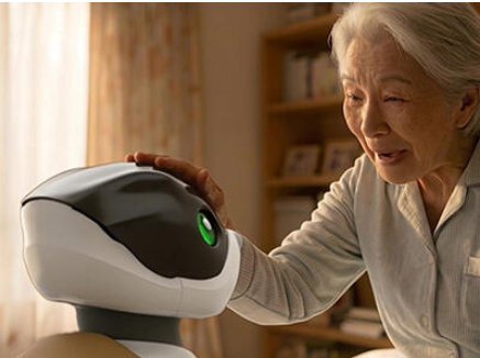 川崎重工、在宅支援AIロボ「Home LEO」試作機を公開